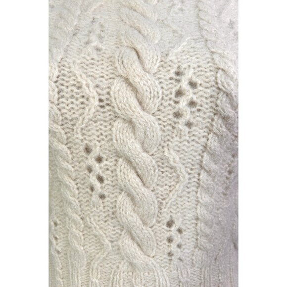 Vintage JG Hook Sweater Vest Cable Knit Cream Wool Hand Knit Shetland Fisherman - Picture 2 of 8